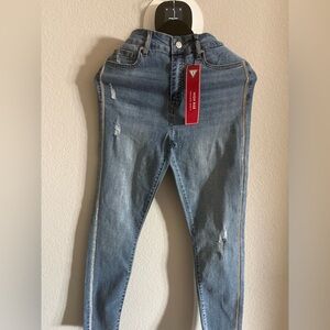 Guess High Rise Skinny Jeans in Light Blue with Side Trim